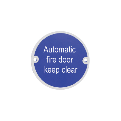 AUTOMATIC FIRE DOOR KEEP CLEAR SIGNAGES & PICTOGRAM (ROUND & RECTANGULAR)