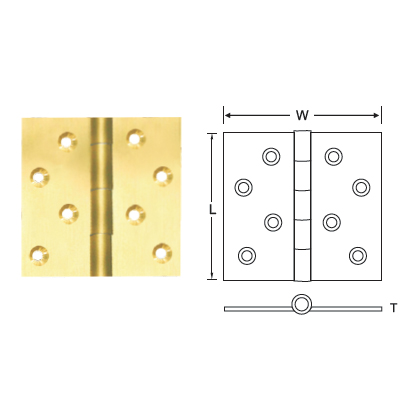 BRASS SQUARE BUTT HINGES