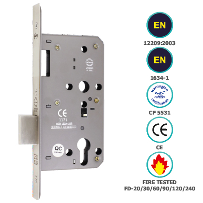 CE EURO PROFILE DEAD BOLT ONLY IN LOCK BODY DOUBLE THROW (85MM CENTRE)
