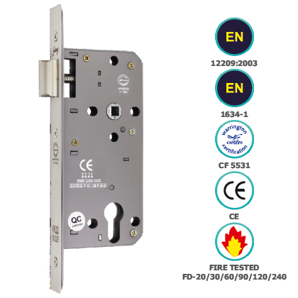 CE EURO PROFILE LATCH ONLY IN LOCK BODY (72MM CENTRE)