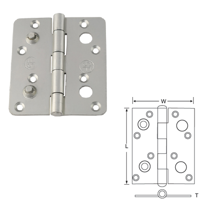 MILD STEEL BUTT HINGES DOUBLE SECURITY PINS