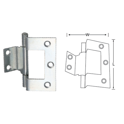 MILD STEEL CABINET HINGES FIXED PIN