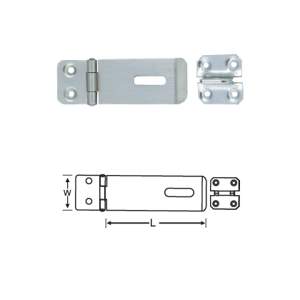MILD STEEL SAFETY HASP AND STAPLE