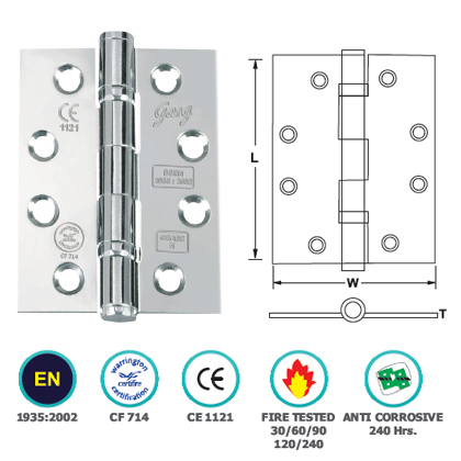 STAINLESS STEEL TWO BALL BEARING HINGES