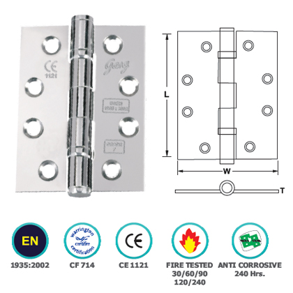 STAINLESS STEEL TWO BALL BEARING HINGES
