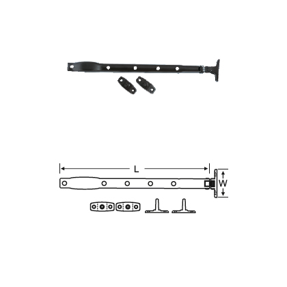 478C: STEEL CASEMENT STAY (WITH 2 NOS. 5/16\