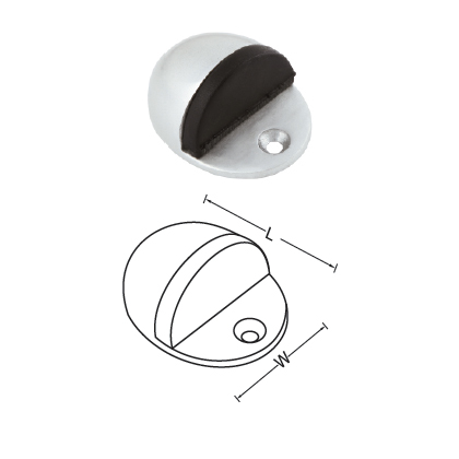 ALUMINIUM OVAL SHIELD DOOR STOP