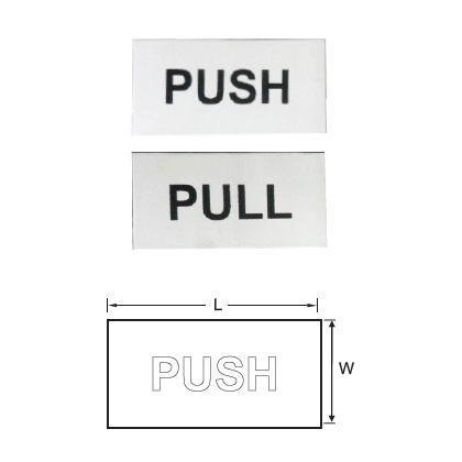 ALUMINIUM PUSH & PULL PLATES - SELF ADHESIVE