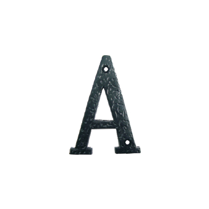 BLACK ANTIQUE HOLLOW ALPHABET 3\