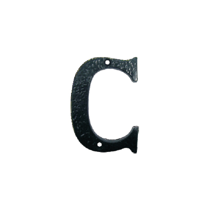 BLACK ANTIQUE HOLLOW ALPHABET 3\