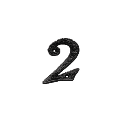 BLACK ANTIQUE NUMERAL HOLLOW 3”