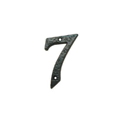 BLACK ANTIQUE NUMERAL SOLID 4”