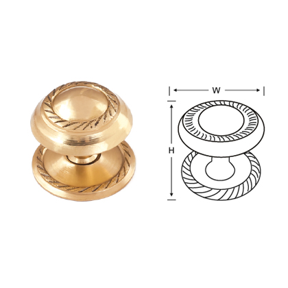 BRASS GEORGIAN CUPBOARD KNOB