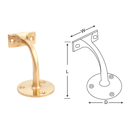 BRASS HANDRAIL BRACKET