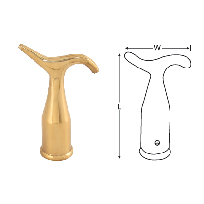 BRASS POLE HOOK