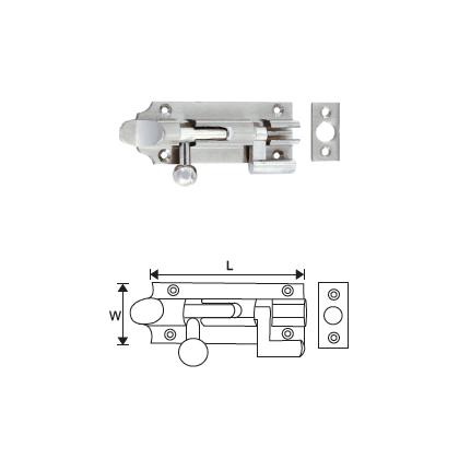 BRASS SHAPED NECKED BARREL BOLT