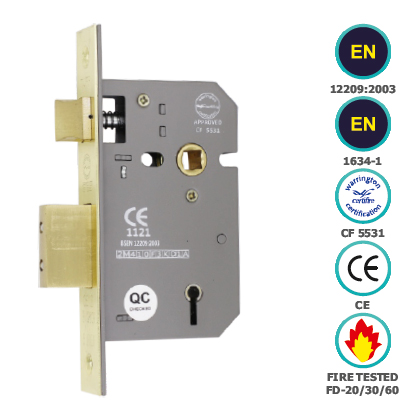 CE 5 LEVER MORTICE SASH LOCK (FD-60)