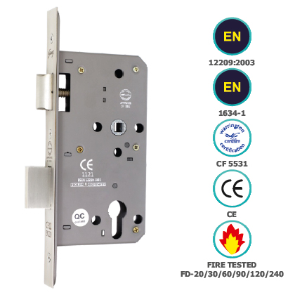 CE EURO PROFILE LOCK BODY DOUBLE THROW (72MM CENTRE)