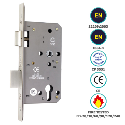 CE EURO PROFILE LOCK BODY DOUBLE THROW (72MM CENTRE)