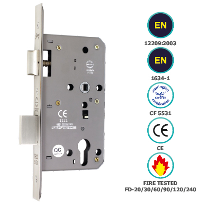 CE EURO PROFILE LOCK BODY SINGLE THROW (72MM CENTRE)