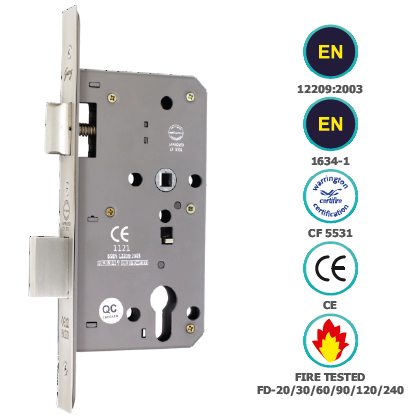 CE EURO PROFILE LOCK BODY SINGLE THROW (72MM CENTRE)