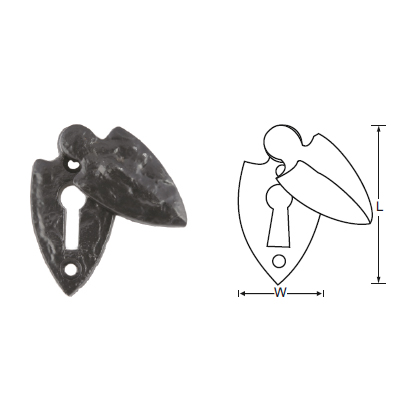 COVERED SHIELD ESCUTCHEON