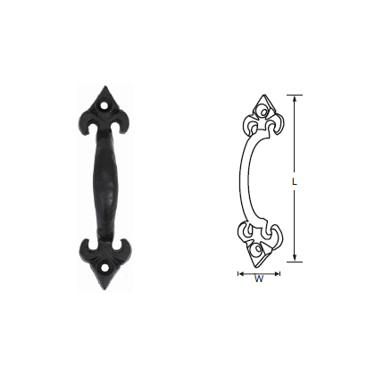 FLEUR -DE- LYS DOOR HANDLE