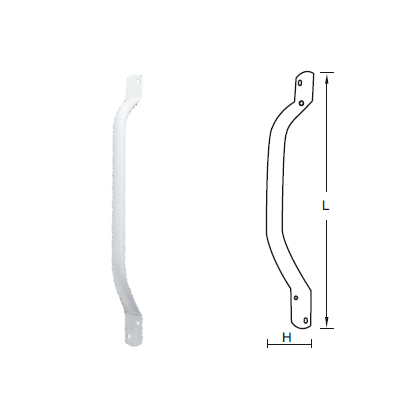 GFESB180 : OFFSET FLAT END STEEL GRAB RAIL