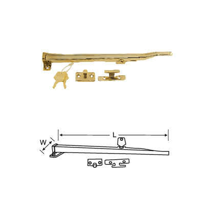 GZC2025 : Z I N C DIE CAST LOCKING CASEMENT STAY (MODERN)