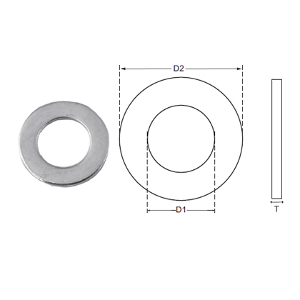 LARGE BRIGHT WASHER ( TABLE 4 HEAVY PATTERN )