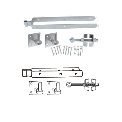 MILD STEEL ADJUSTABLE HINGE SET WITH HOOK ON PLATE