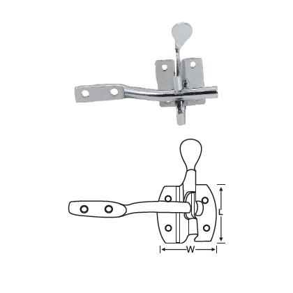 MILD STEEL AUTOMATIC GATE CATCH STEEL CASE & PEG (SA PATTERN)