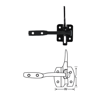 MILD STEEL AUTOMATIC GATE CATCH STEEL CASE & PEG