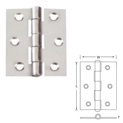 MILD STEEL BROAD SQUARE HEAVY BUTT HINGES CRANKED KNUCKLE