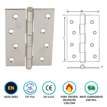 MILD STEEL BUTT HINGE PLAIN JOINT