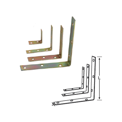 MILD STEEL CORNER BRACES (HEAVY) COUNTER SUNK - INSIDE/OUTSIDE