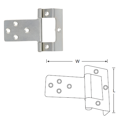 MILD STEEL CRANKED (EASY HANG) HINGE FIXED PIN