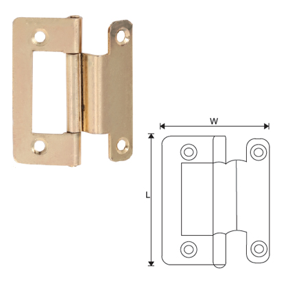 MILD STEEL CRANKED FLUSH HINGE