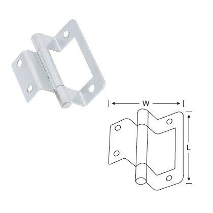 MILD STEEL CRANKED FLUSH HINGE