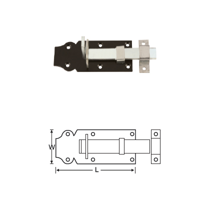 MILD STEEL DOOR BOLT FOR PADLOCK