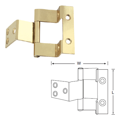 MILD STEEL DOUBLE CRANKED HINGE FIXED PIN