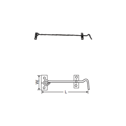 MILD STEEL EXTRA LONG CABIN HOOK