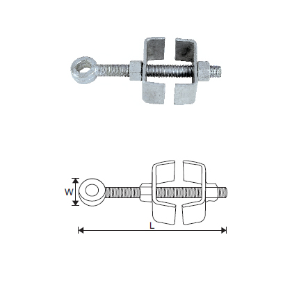 MILD STEEL EYE BOLT WITH ‘U’ CLIPS