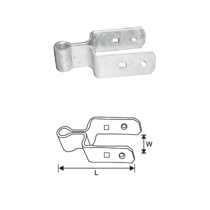 MILD STEEL FIELD GATE BOTTOM HINGE