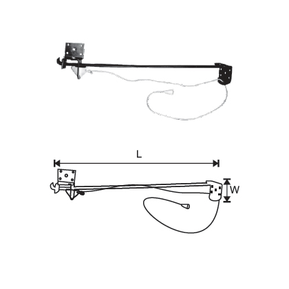 MILD STEEL GARAGE DOOR HOLDER JUNIOR FOR WIDE LINTELS