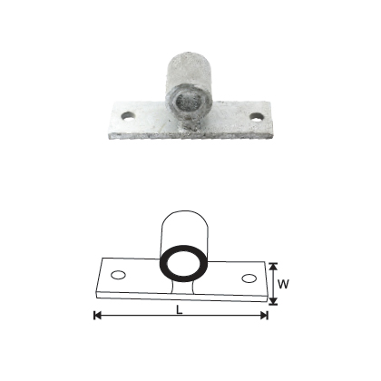 MILD STEEL GATE HANGER HORIZONTAL BOTTOM