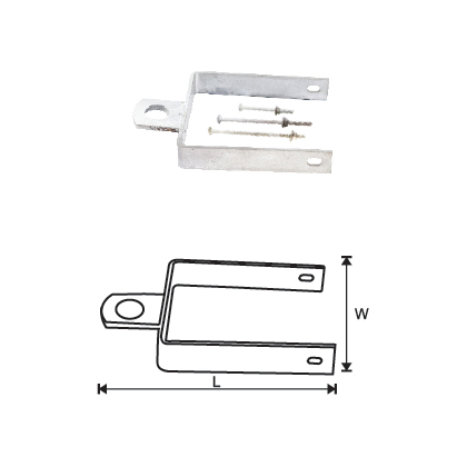 MILD STEEL GATE HANGER SQUARE POST TOP