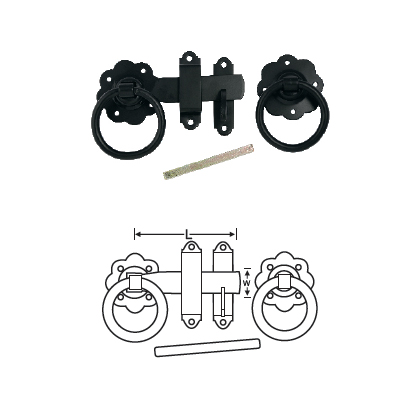 MILD STEEL GATE LATCH PLAIN BIG RING HANDLE