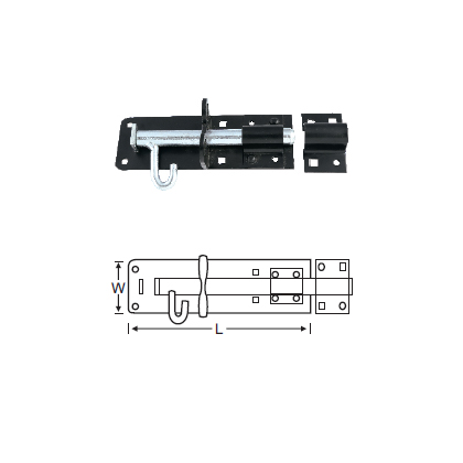 MILD STEEL HEAVY PADBOLT, BRENTON PATTERN