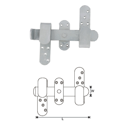 MILD STEEL KICK OVER GATE LATCH